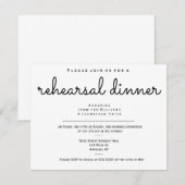 Invitations modernes de répétition de b&w (Devant / Derrière)