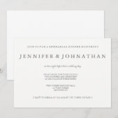 Invitations modernes de répétition grise et blanch (Devant / Derrière)