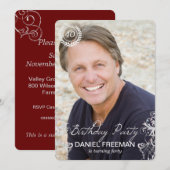 Invitations modernes élégantes d'anniversaire de (Devant / Derrière)