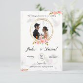 invitations modernes mariage blanc (Debout devant)