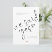 invitations modernes mariage nous avons dit oui si (Debout devant)