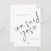 invitations modernes mariage nous avons dit oui si (Devant / Derrière)