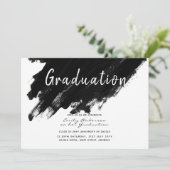 Invitations modernes - Peinture noir blanc (Debout devant)