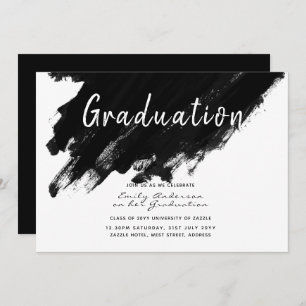 Invitations modernes - Peinture noir blanc