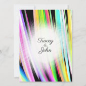 Invitations modernes Rainbow Art Wedding (Dos)