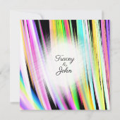 Invitations modernes Rainbow Art Wedding (Dos)