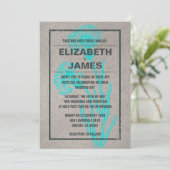 Invitations modernes vintages de mariage (Debout devant)