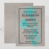 Invitations modernes vintages de mariage (Devant / Derrière)