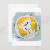 Invitations mondiales Abstraites (Devant / Derrière)