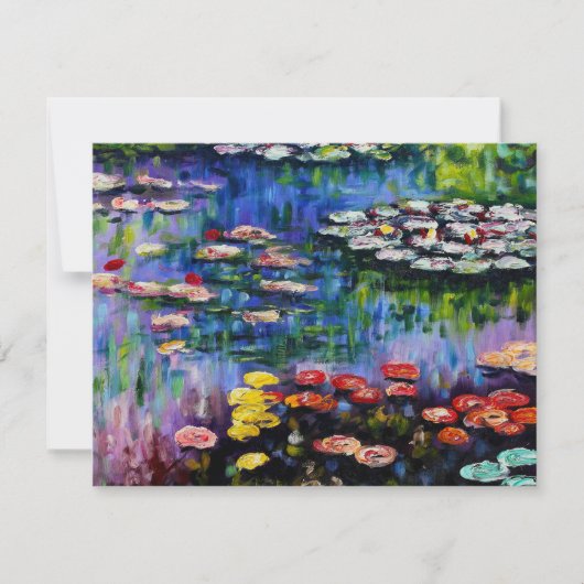 Invitations Monet Purple Water Lilies (Devant)