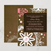Invitations Monogrammes de luxe (Devant / Derrière)
