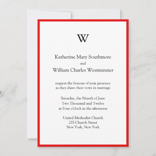 Invitations Monogrammes de mariage abordables (Devant)