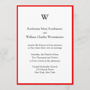 Invitations Monogrammes de mariage abordables