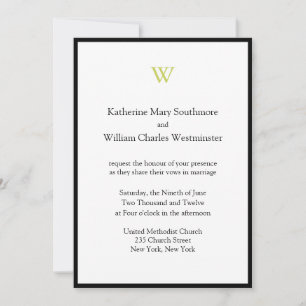 Invitations Monogrammes de mariage abordables