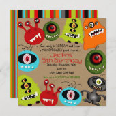 Invitations Monster (Devant / Derrière)