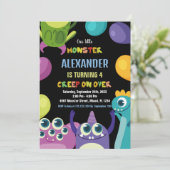 Invitations Monster Anniversaire, Monsters (Debout devant)