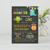 Invitations Monster Anniversaire - Petit Monster (Debout devant)