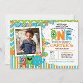 Invitations Monster First Birthday (Devant)