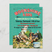 Invitations Moonshine et BBQ Party (Devant / Derrière)