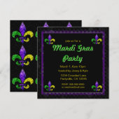 Invitations Mosaic Fleur-de-lis (Devant / Derrière)