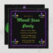 Invitations Mosaic Fleur-de-lis (Devant / Derrière)