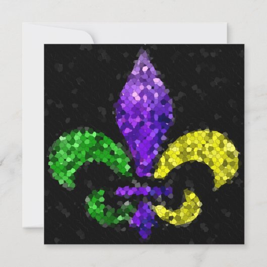 Invitations Mosaic Fleur-de-lis (Dos)