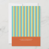 Invitations multicolores de baby shower de girafe (Dos)