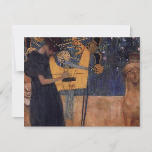Invitations musicales Gustav Kllimt Harp (Devant)