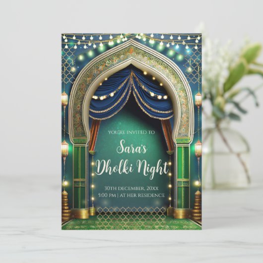 Invitations musulmans Dholki et invitations Mehndi (Debout devant)