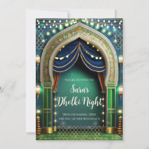Invitations musulmans Dholki et invitations Mehndi