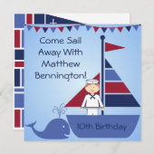 Invitations Nautiques Customisés (Devant / Derrière)