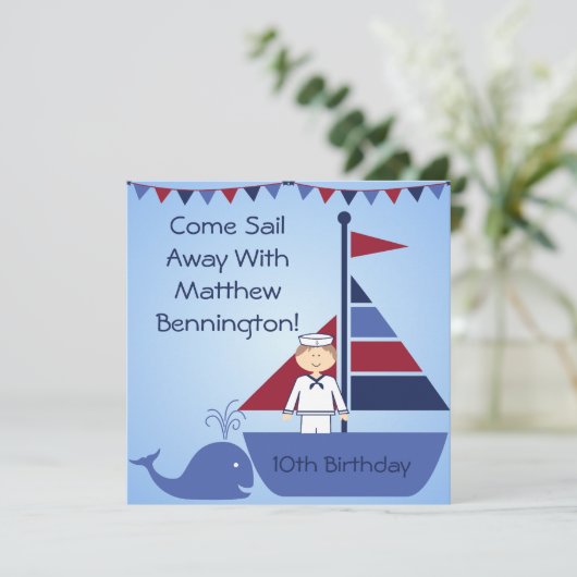 Invitations Nautiques Customisés (Debout devant)