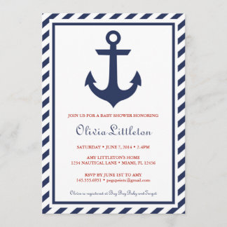 Invitations nautiques de baby shower - oh c'est un