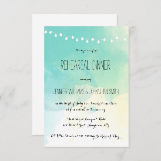 Invitations nautiques de dîner de répétition (Devant / Derrière)