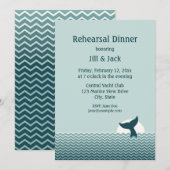 Invitations nautiques de dîner de répétition de (Devant / Derrière)