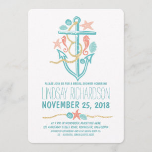 Invitations nautiques de douche nuptiale