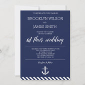 Invitations Nautiques De Mariage Avec Des Grandes (Devant)