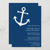 Invitations nautiques de mariage d'Ancre de bateau (Devant / Derrière)