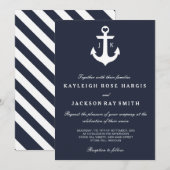 Invitations nautiques de mariage | épousant (Devant / Derrière)