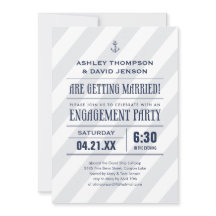 Invitations nautiques de partie de fiançailles