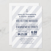 Invitations nautiques de partie de fiançailles (Devant / Derrière)