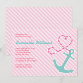 Invitations nautiques mignonnes de Fête de la (Devant / Derrière)