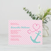 Invitations nautiques mignonnes de Fête de la (Debout devant)