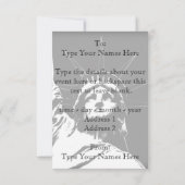 Invitations New York personnalisées New York RSVP (Dos)