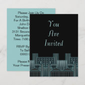 Invitations nocturnes dans la ville Skyline Citysc (Devant / Derrière)