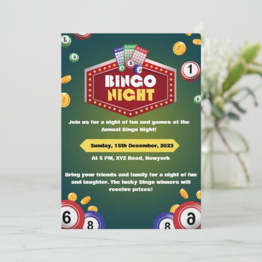 Invitations nocturnes de Bingo (Debout devant)