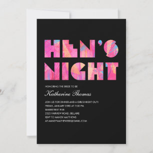 Invitations nocturnes de Hen moderne noir