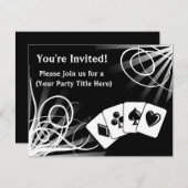 Invitations noires de coutume de remous (Devant / Derrière)