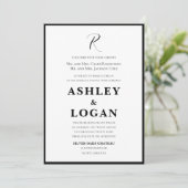 Invitations noires de mariage Cravate (Debout devant)