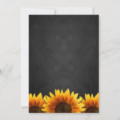 Invitations noires de mariage de tournesol de (Devant)